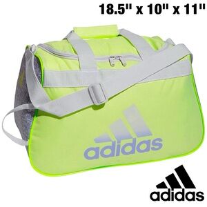 Adidas Diablo Duffel Bag Lime Florescent Yellow Light Grey White